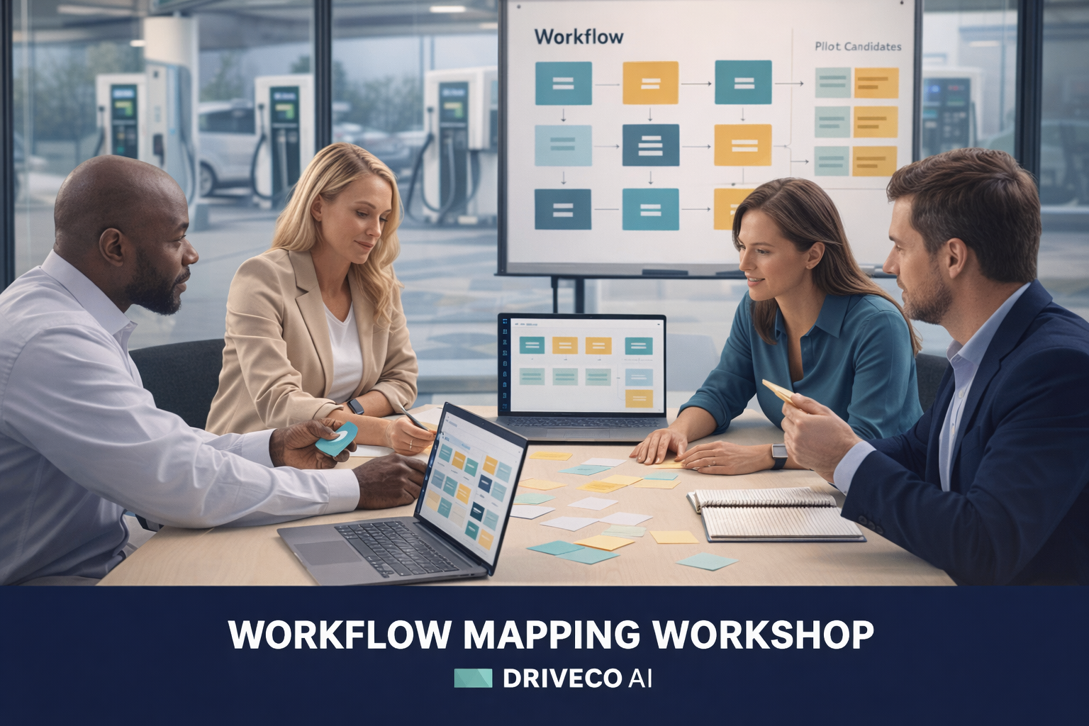 DRIVECO AI workflow collaboration meeting: cross-functional business teams
